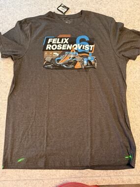 IndyCar Felix Rosenqvist Car Graphic Tee Men's Size XL Brand New $35